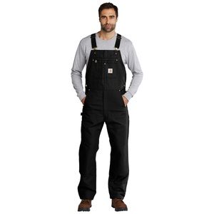 Carhartt R01 Duck Bib Overall Black 36 x 30